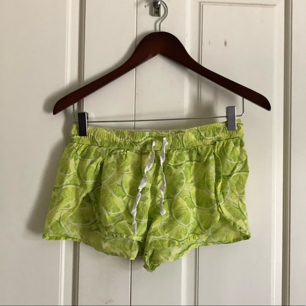Victoria’s Secret Lime Print Pajama Shorts